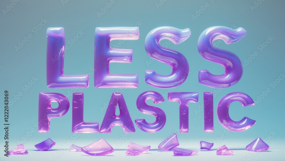 A vibrant graphic promoting the concept of reducing plastic waste, featuring the words A vibrant graphic promoting the concept of reducing plastic waste, featuring the words