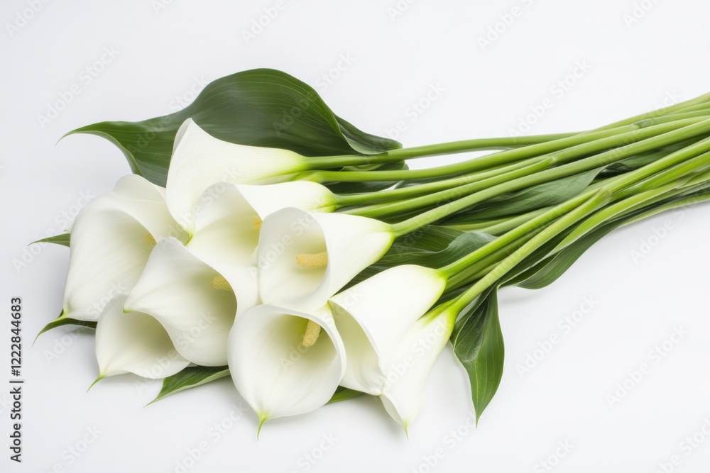Heart-shaped calla lilies arranged beautifully on a clean white background perfect for romantic occasions and special celebrations Heart-shaped calla lilies arranged beautifully on a clean white background perfect for romantic occasions and special celebrations