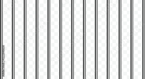Realistic prison bars in  metal isolated 