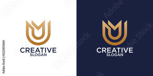 Photos letter UM logo design for business victor