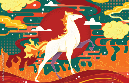Hand drawn chinese zodiac animal illustration