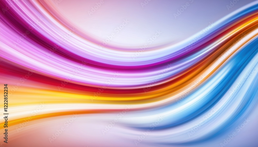 Dynamic streams of light forming abstract waves in a vibrant 3D composition, blending blue, purple, and yellow gradients Dynamic streams of light forming abstract waves in a vibrant 3D composition, blending blue, purple, and yellow gradients