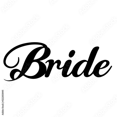 Bride lettering vector