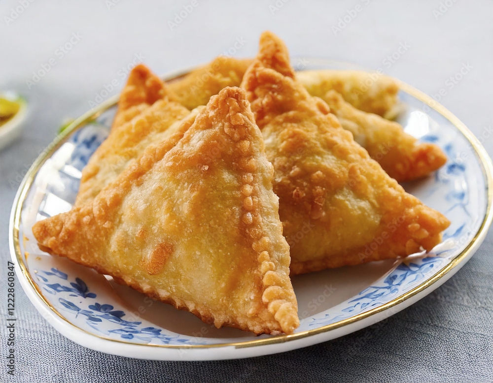 Fried snacks with vegetable filling. Fried snacks with vegetable filling.