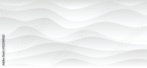 White abstract wavy texture. Modern light background with waves.