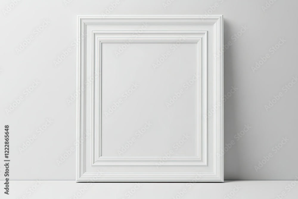 Sharp Picture of a White Empty Frame with a White Background Sharp Picture of a White Empty Frame with a White Background