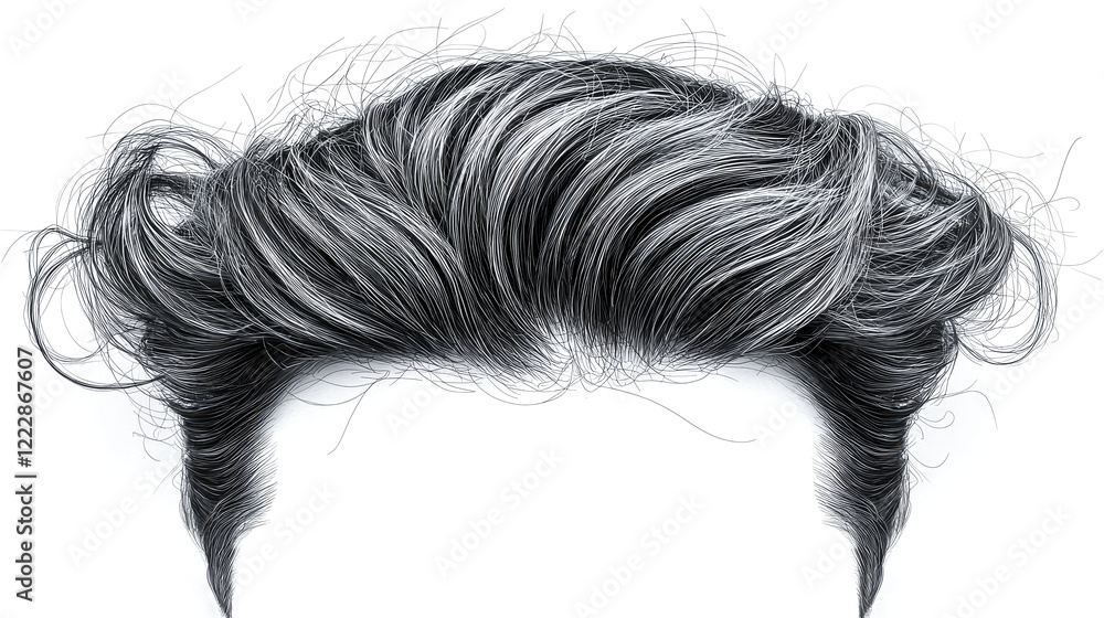 Gray Hair: Modern Men's Hairstyle, Thick Wavy Texture Gray Hair: Modern Men's Hairstyle, Thick Wavy Texture