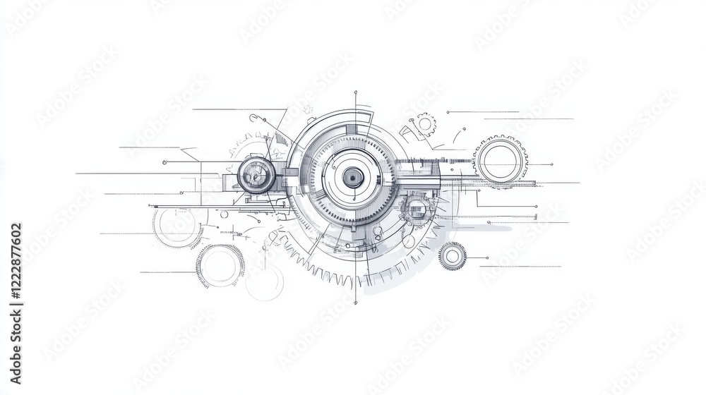 Obraz premium Abstract technological blueprint design.