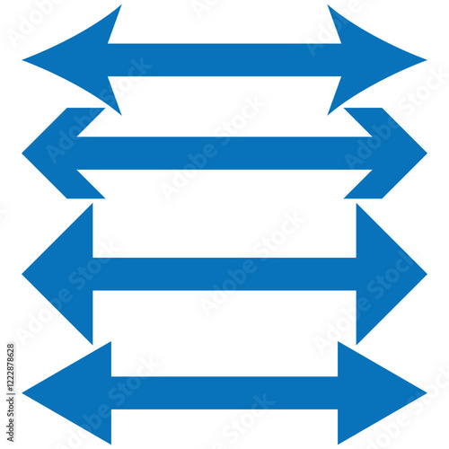 Dual sided arrow vector, icon, silhouette design. Semicircular thin, long double ended arrow vector design for website, app and logo design. Vector illustration of duel side arrow eps 10.