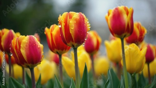 red and yellow tulip