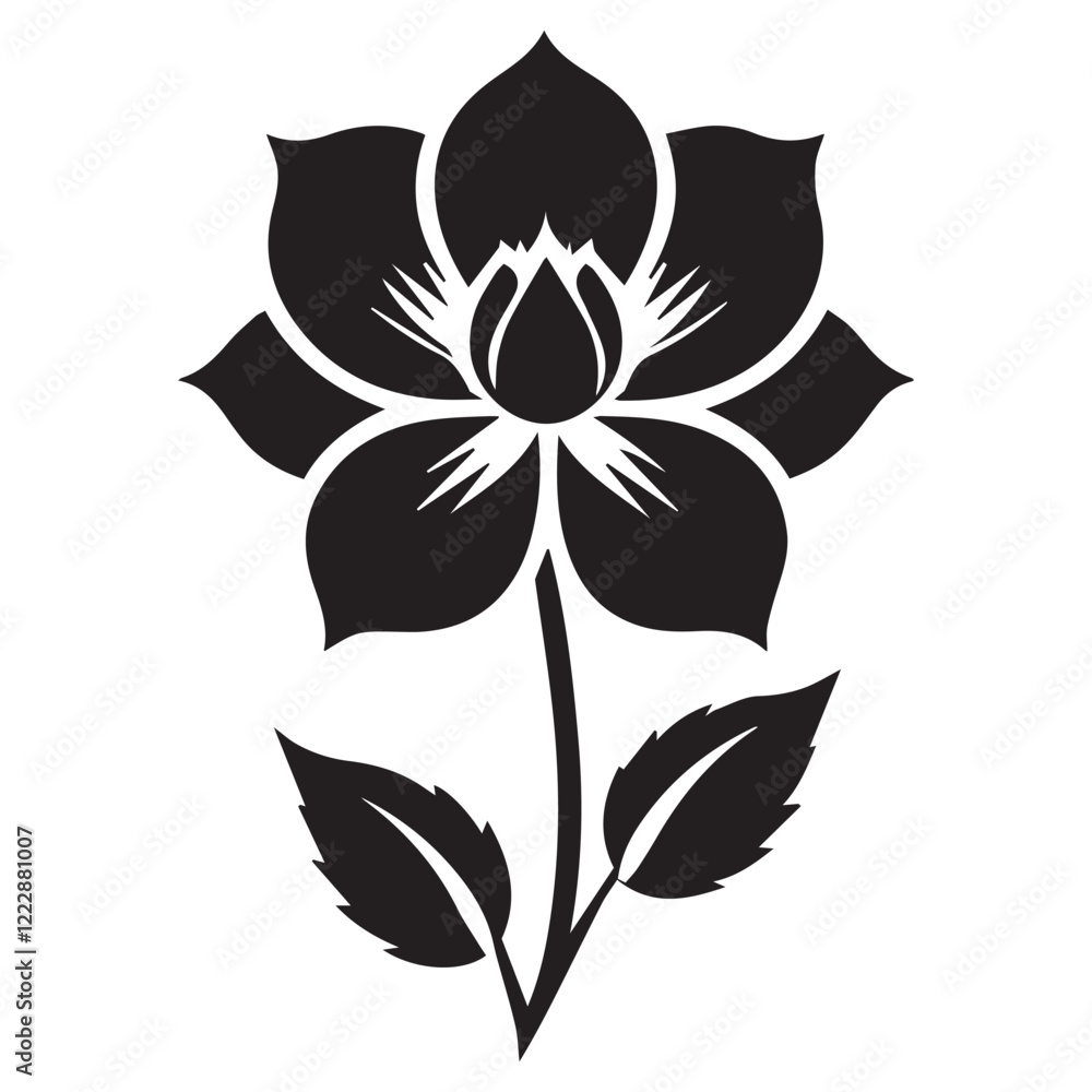 Obraz premium Flower icon illustration vector art.