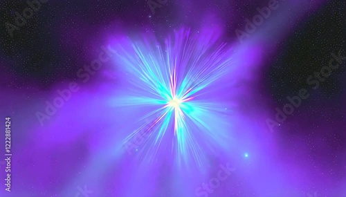 Cosmic Energy Burst – Space Explosion in Nebula