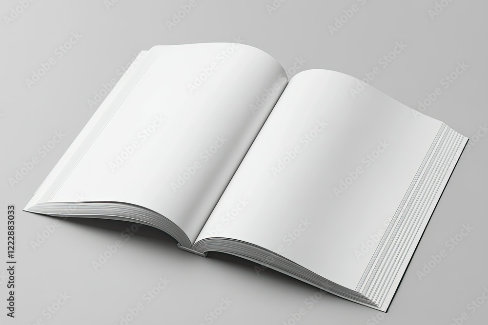Ultra Hd Image of Blank White Opened Magazine Mockup, Isolated, Top View Ultra Hd Image of Blank White Opened Magazine Mockup, Isolated, Top View