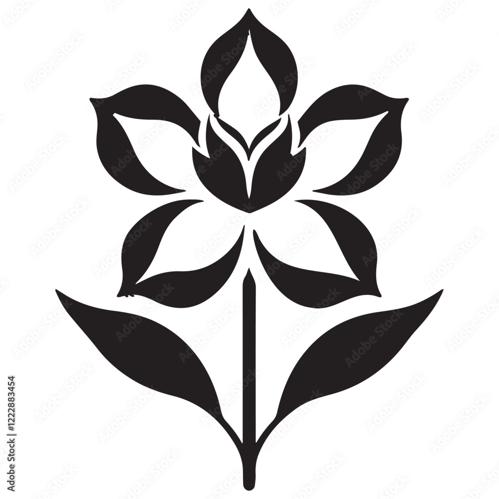 Fototapeta premium Flower icon illustration vector art.