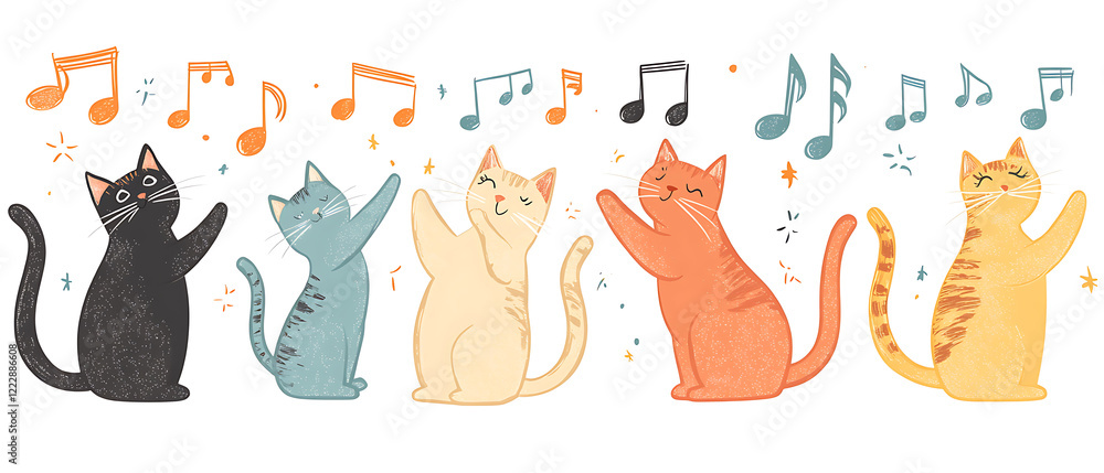 Naklejka premium pet cat in illustrator drawing.