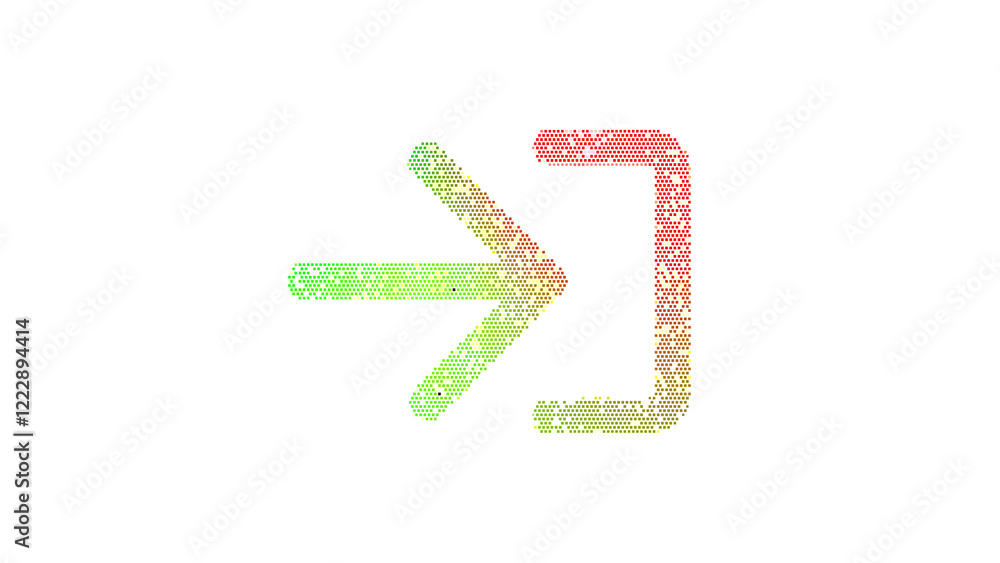 Icon sign in is made up of LED square shapes. There are bright diodes and there are black dead diodes Icon sign in is made up of LED square shapes. There are bright diodes and there are black dead diodes
