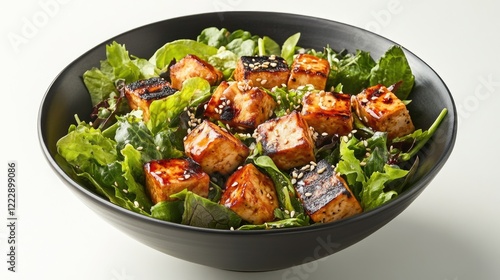 Tofu Salad Bowl with Lettuce