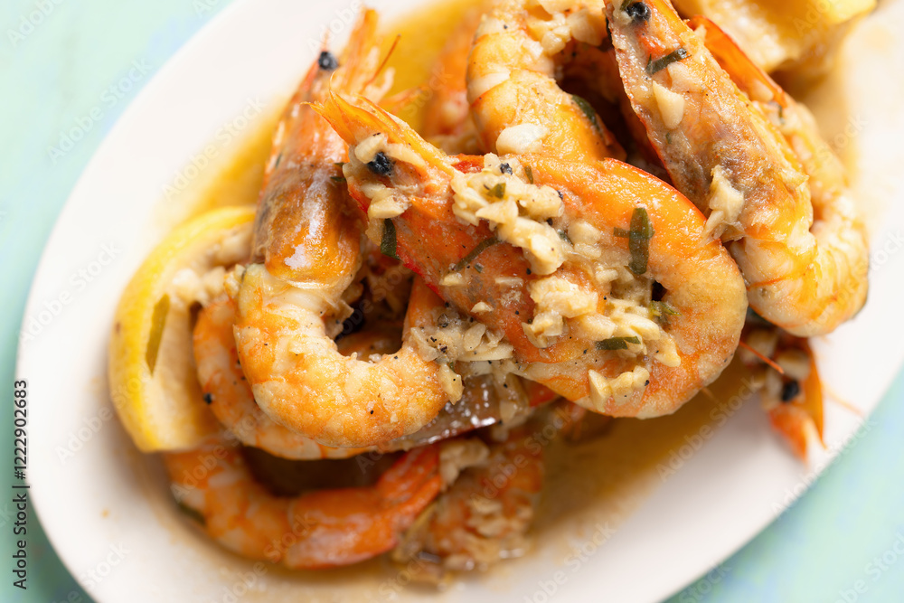 spanish garlic shrimp tapas