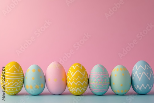 Elegant pastel gradient Easter background with subtle designs for greeting cards and decorations photo