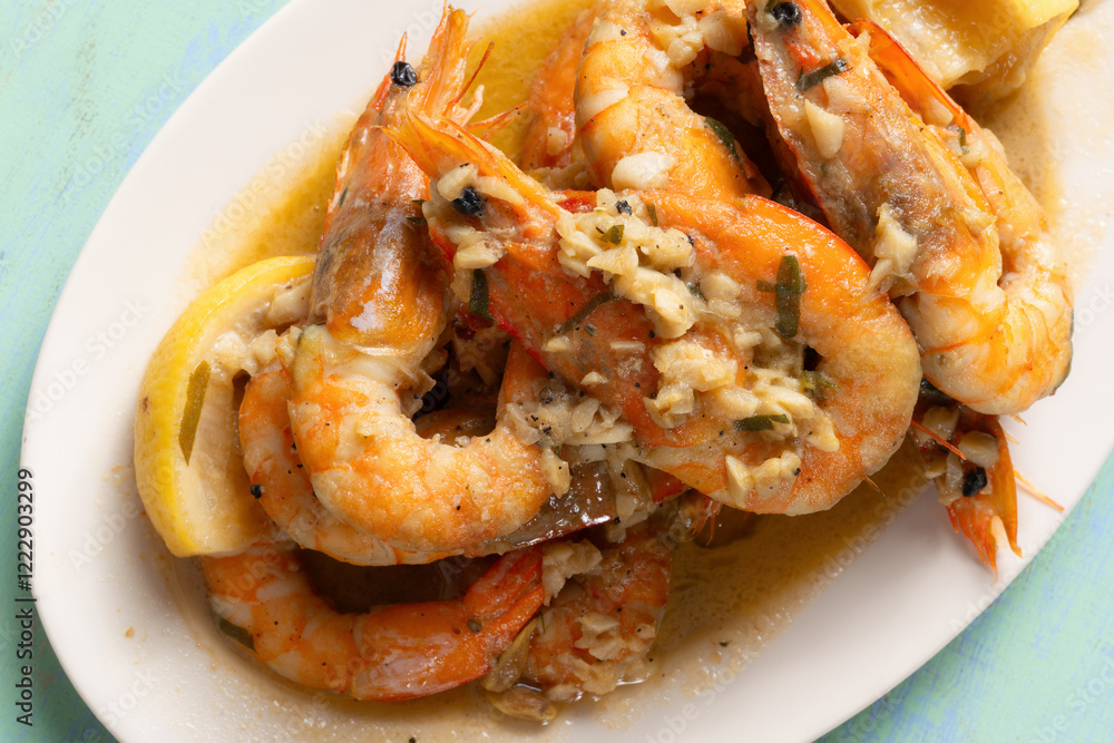 spanish garlic shrimp tapas