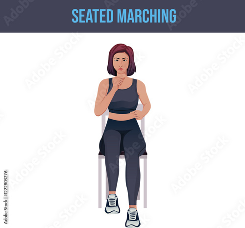 chair exercise,Seated Marching