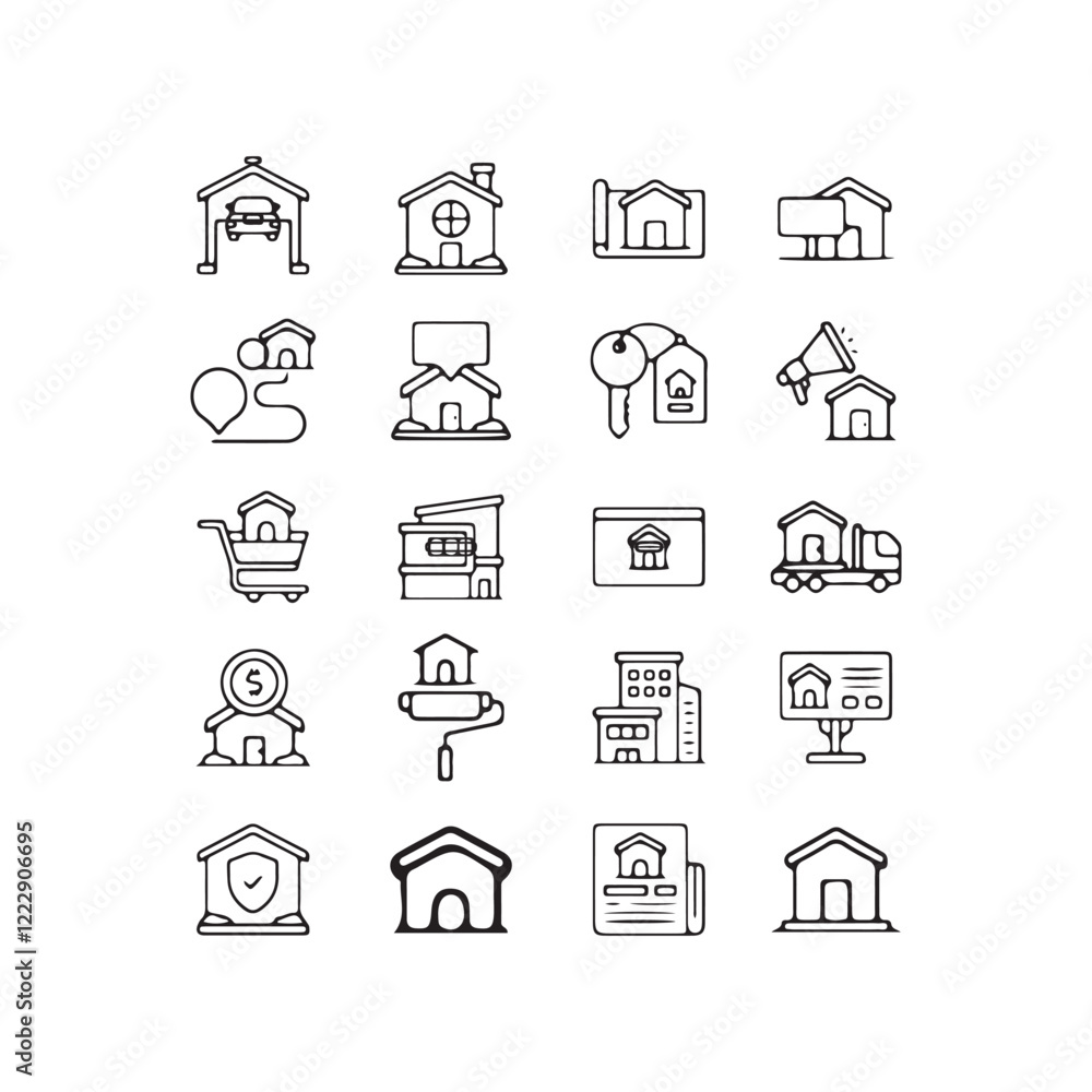 Real Estate Icons Set Vector Real Estate Icons Set Vector
