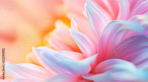 A close-up view of colorful petals blending shades of pink and blue.