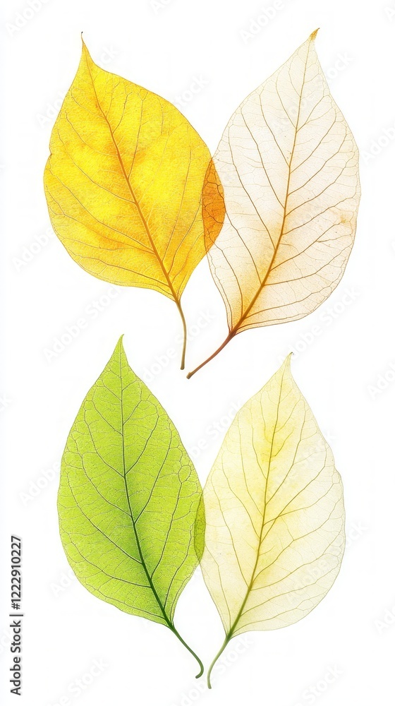 Obraz premium Delicate Autumn Leaves: A Vibrant Display of Nature's Art