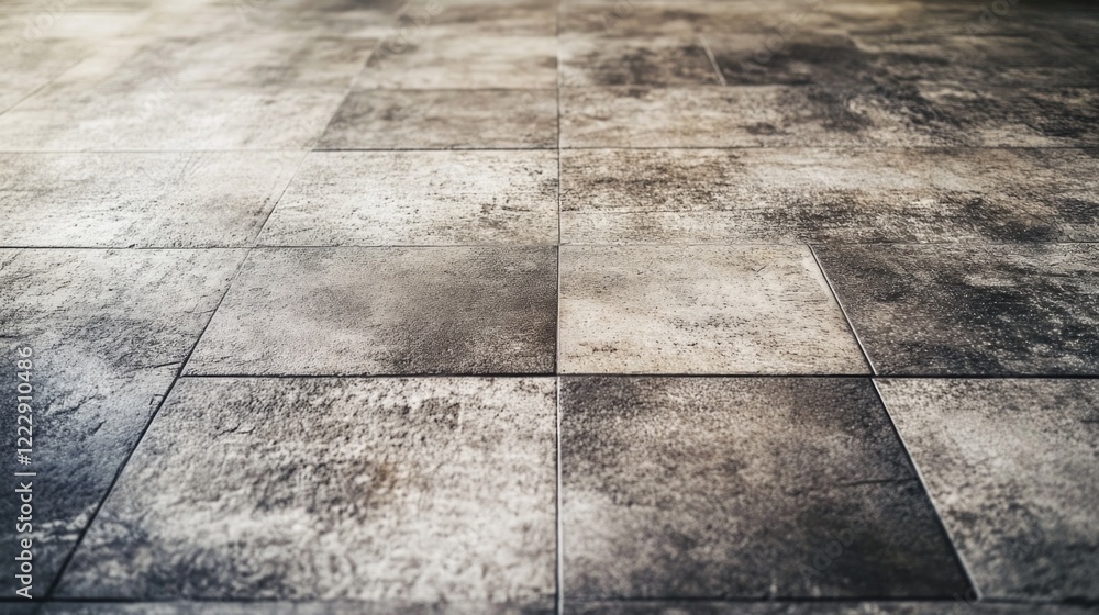 Fototapeta premium Tiled Floor Black and White