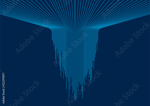 Blue minimal tech lines abstract futuristic glowing background. Vector digital art design