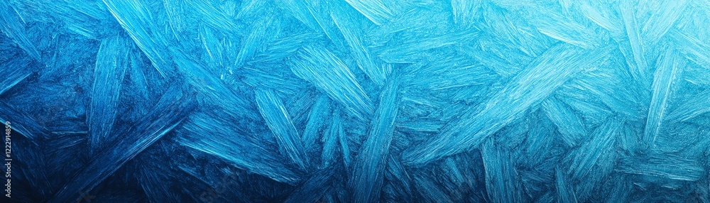 Obraz premium Beautiful icy texture creating a captivating, frosty visual effect in stunning shades of blue.