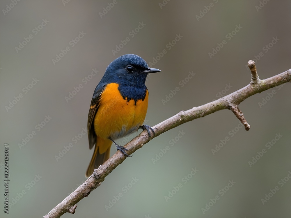 Fototapeta premium A Stunning Bird Beautifully Perched on a Branch in Its Natural Environment and Habitat