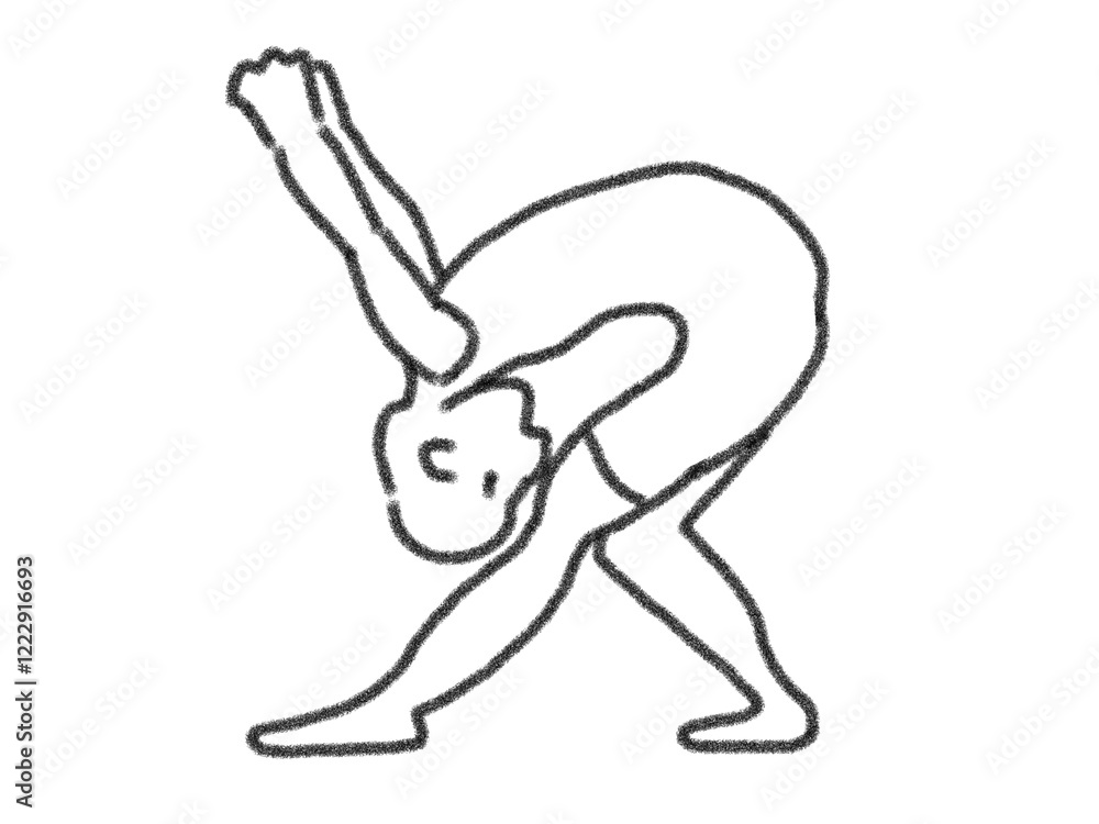 Obraz premium silhouette of a person yoga pose