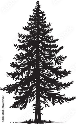 illustration of a cypress tree