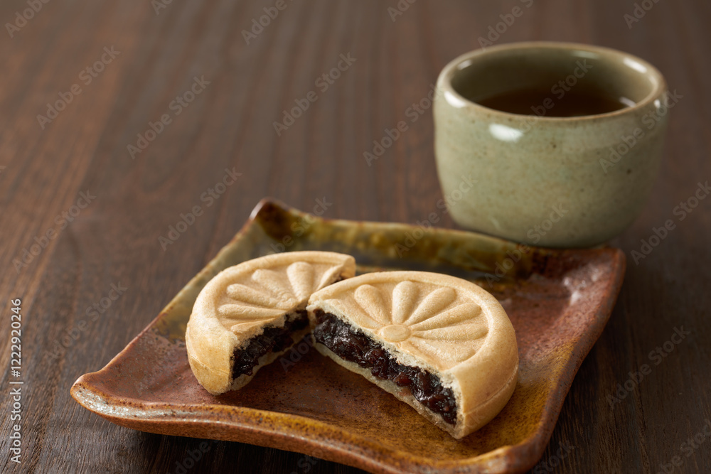 和菓子 粒あんもなか イメージ 和菓子 粒あんもなか イメージ