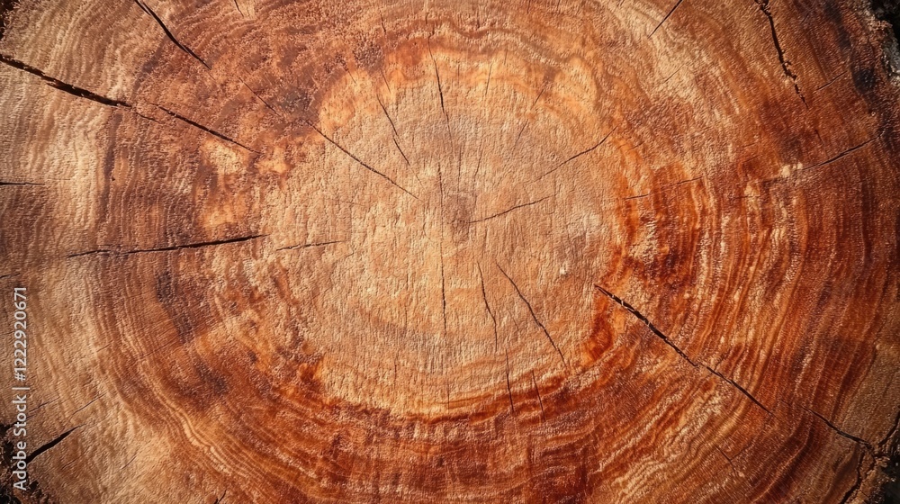 Naklejka premium Bark texture on tree trunk with rich brown hues highlighting natural wood patterns and textures ideal for design and nature backgrounds