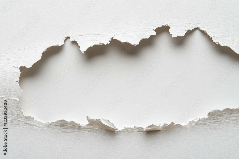White wall with a hole in it White wall with a hole in it