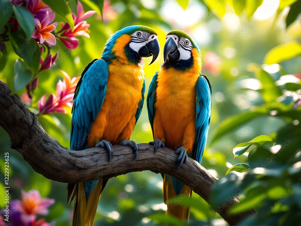 Obraz premium blue and yellow macaw