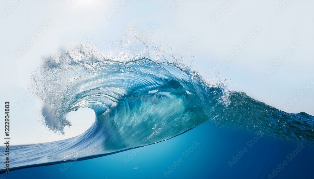 Fototapeta premium Wave in the ocean with a splash of water