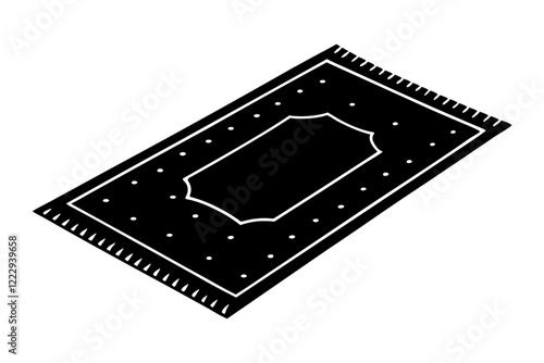 Prayer Mat silhouette vector illustration