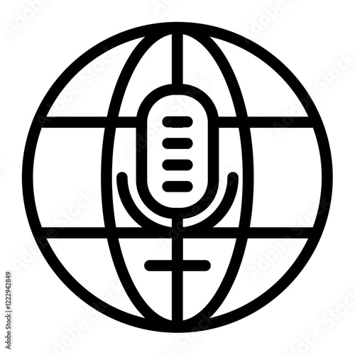 Global Icon Outline
