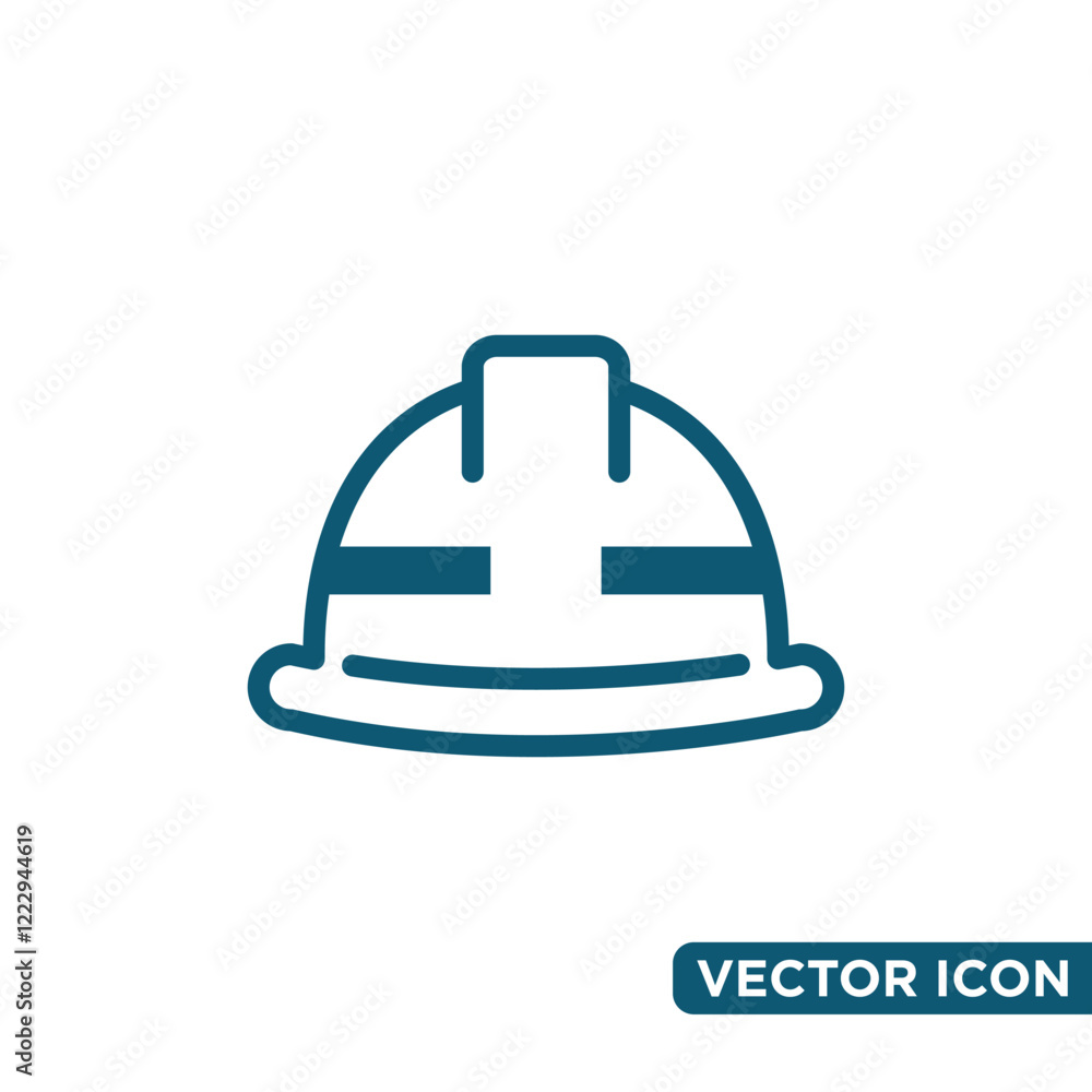 Fototapeta premium Minimalist Design Safety Helmet Icon Template