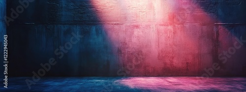 Dramatic Stage Lighting with Colorful Illumination and Empty Space for Text Presentation or Event Background