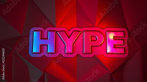 Vibrant Neon Hype Typography with Red