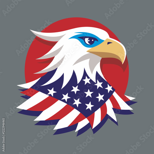 Stars and Stripes Eagle for Independence Day