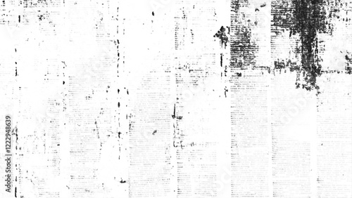 Black and white newspaper background. Newspaper paper grunge aged newsprint pattern background. Vintage old newspapers template texture, Vintage newspaper background with "new" text and grunge.
