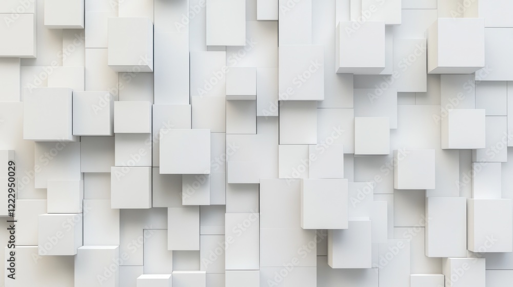 Abstract White Cube Wall Abstract White Cube Wall
