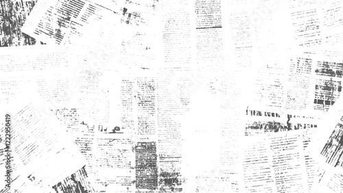 Newspaper Grunge black and white. Newspaper paper grunge vintage old aged texture background. Newspaper with old grunge vintage unreadable paper texture background. 