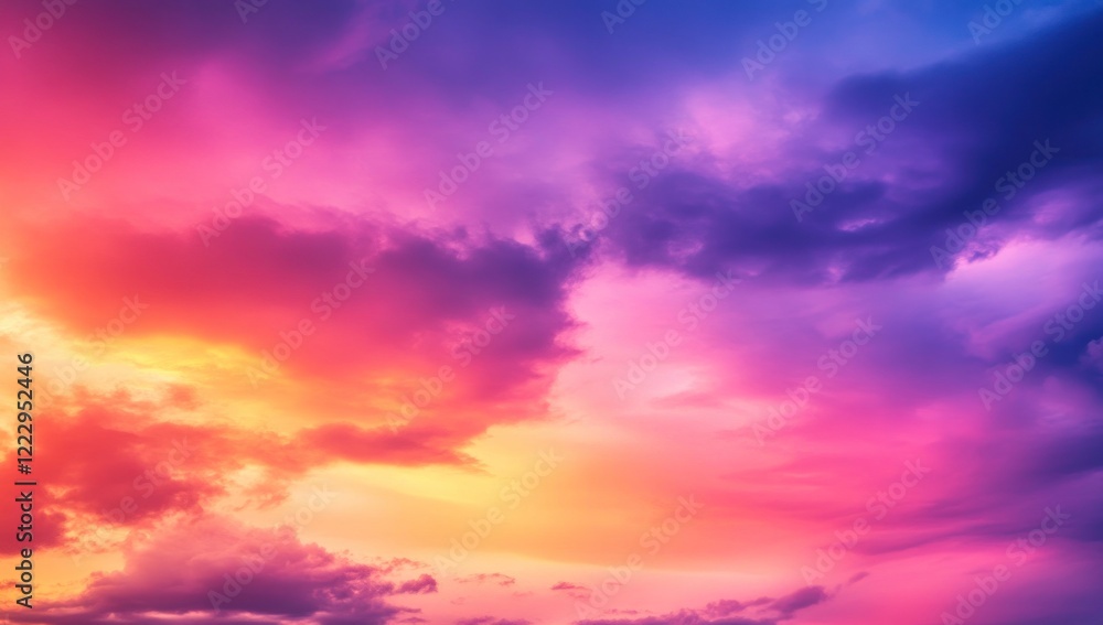 Vibrant sunset sky with colorful clouds. Vibrant sunset sky with colorful clouds.