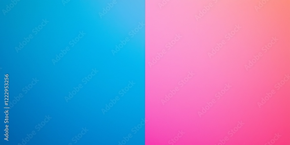 Fototapeta premium A gradient image featuring vibrant blue on the left and soft pink on the right, creating a visually appealing contrast.